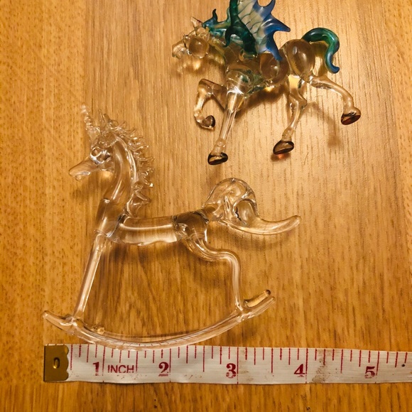 Collectors Hand blown glass unicorn and wing horse - Picture 8 of 9